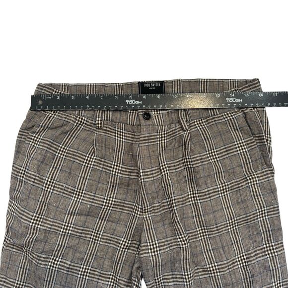Todd Snyder Linen Plaid Summer Pants Size Small - Picture 6 of 7